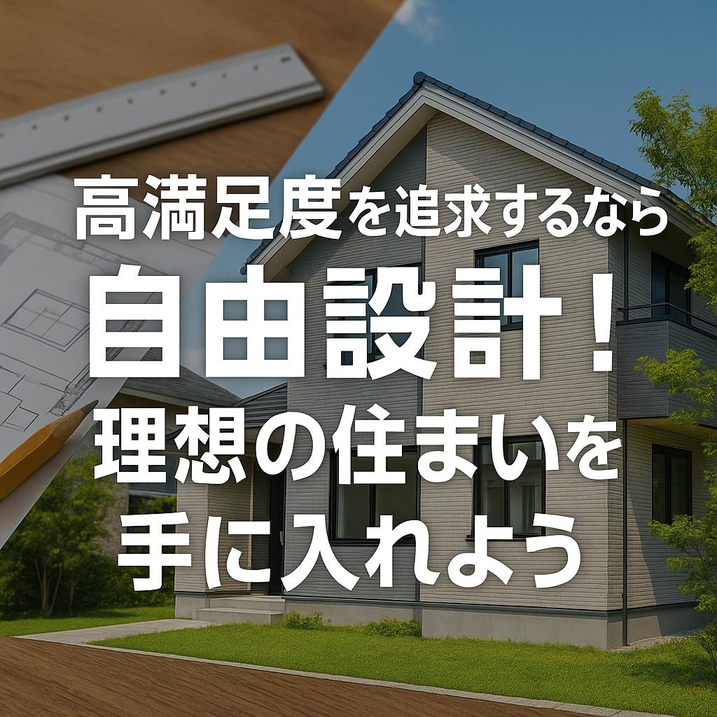 高満足度を追求するなら自由設計！理想の住まいを手に入れよう